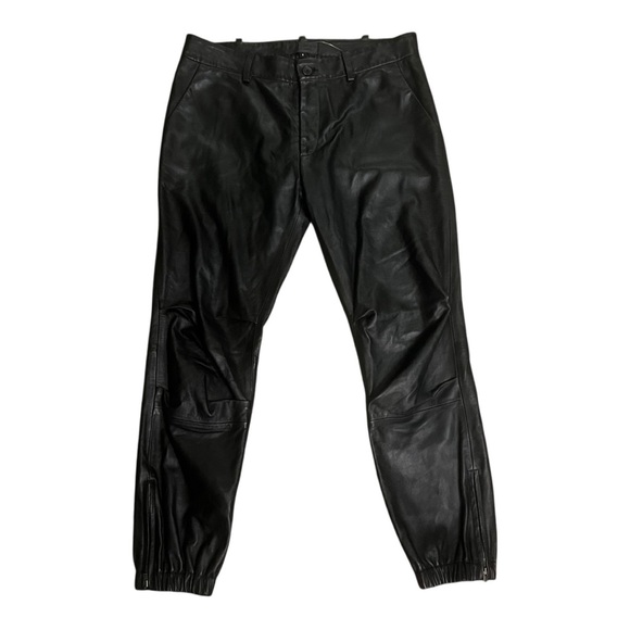 Nili Lotan Woman’s French Military 100% Lambskin Leather Cropped Pant Size 4